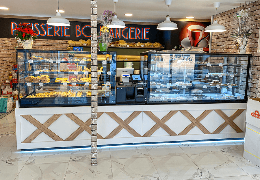 Installation caisse enregistreuse boulangerie Au Bon Pain
